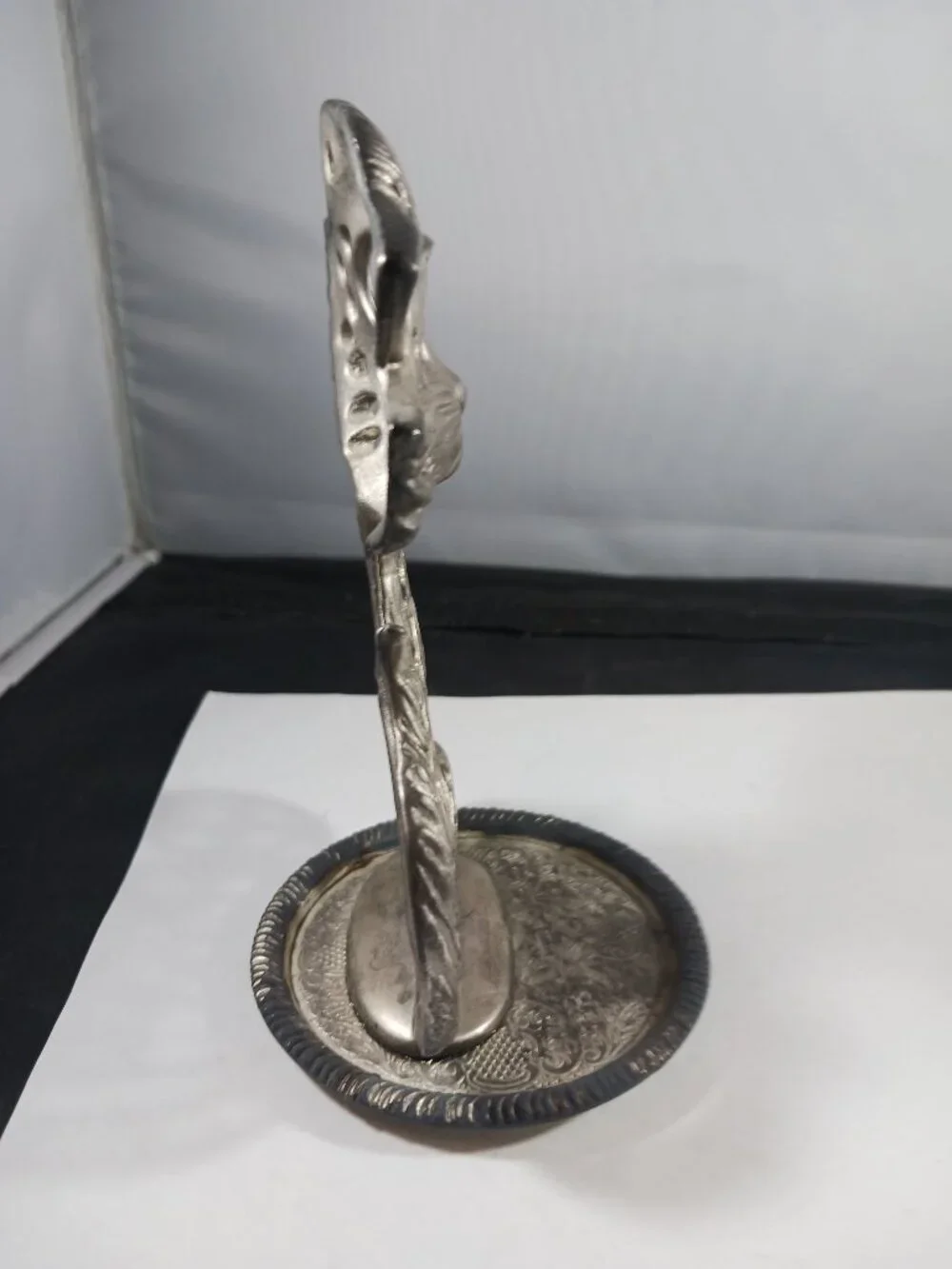 Vintage Silver-plated Cat / Kitty / Kitten Shaped Earring Holder and Dish